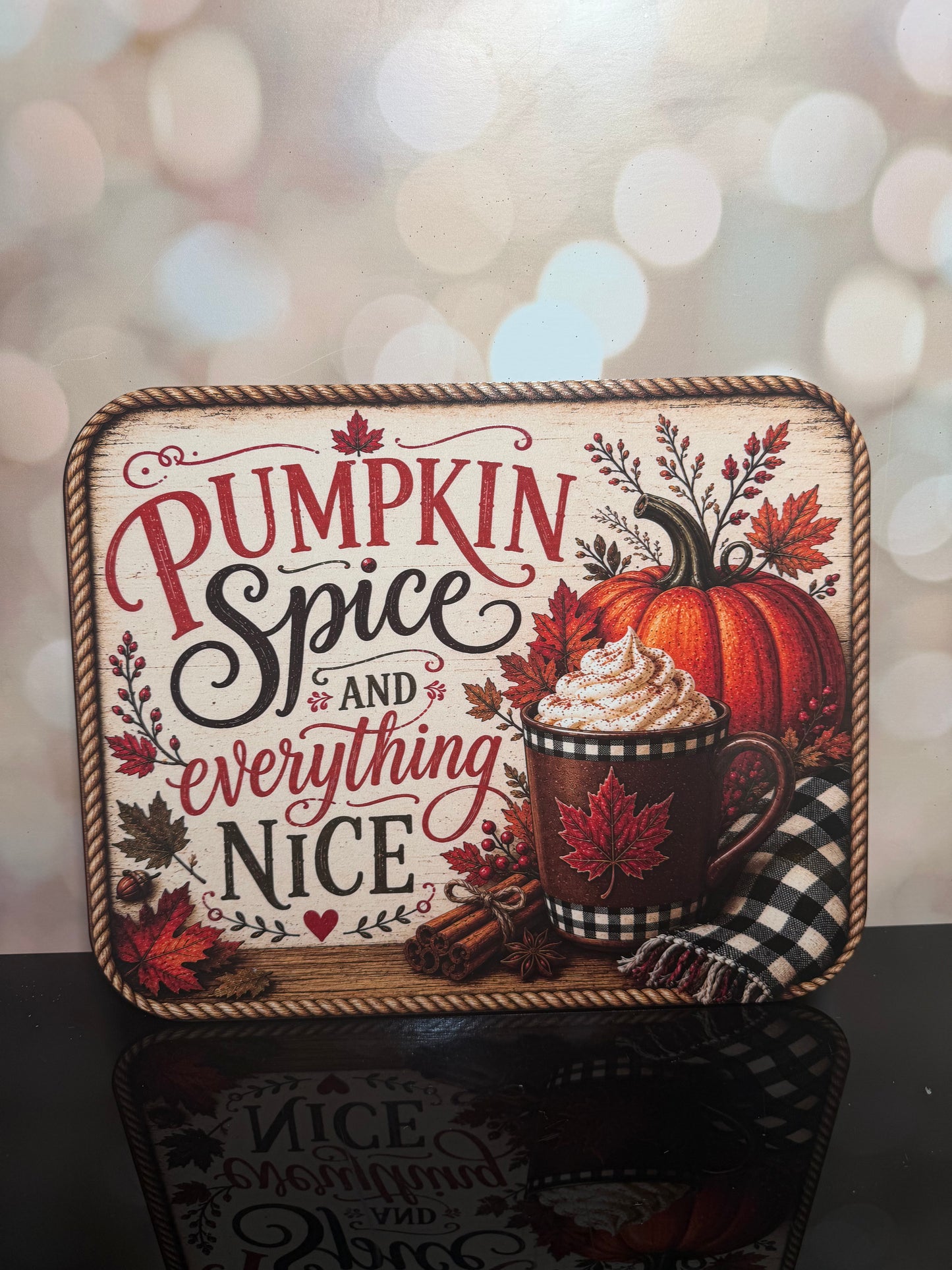 14" Pumpkin Spice Wood Sign