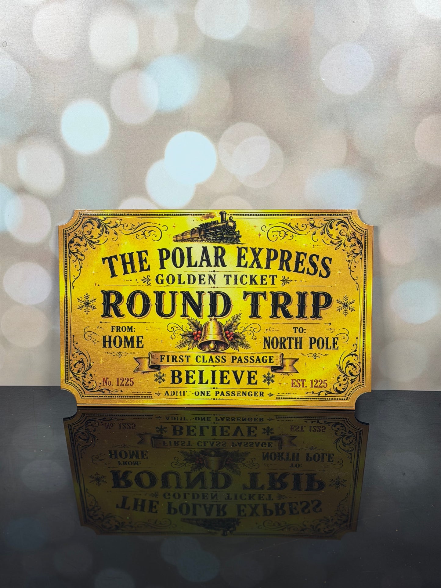 12" POLAR EXPRESS SIGN - GOLD