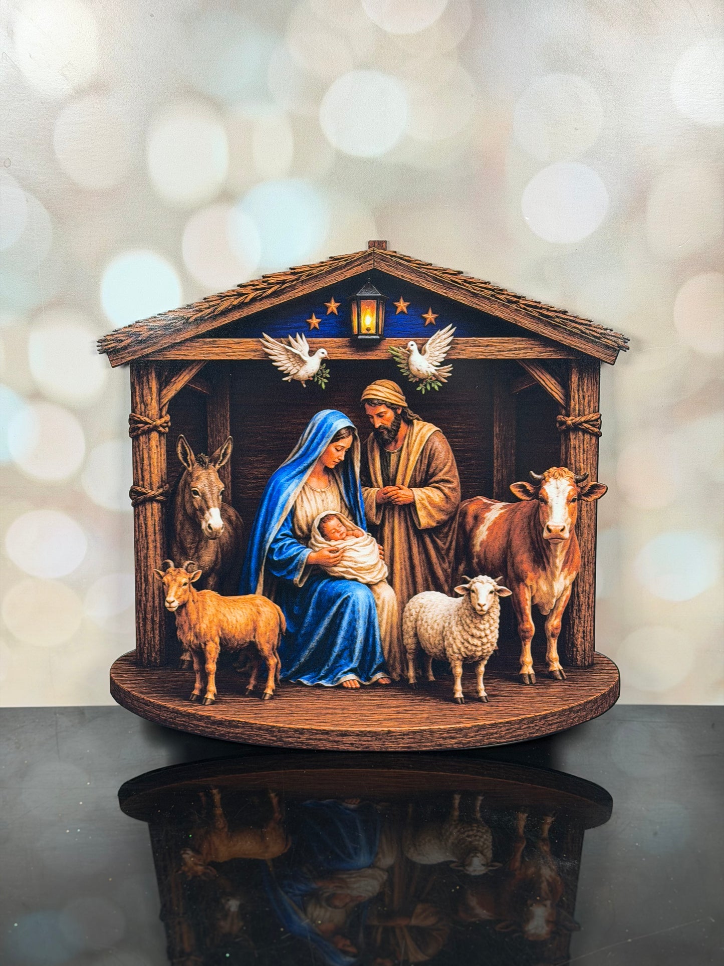 12" SACRED FAMILY SIGN - COLOR