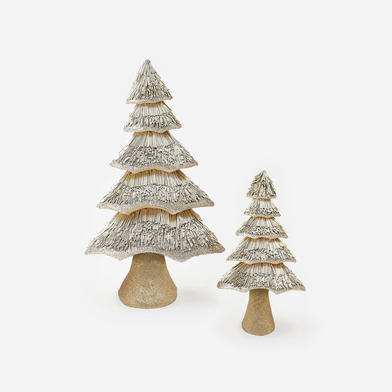 Silver Brush Tree, Set/2, 13.", 18.5" - Burlap and Bling Decor