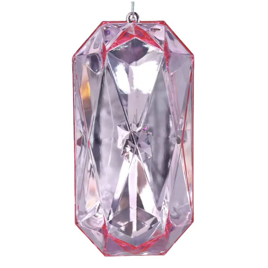 9" Emerald Cut JewelPink - Burlap and Bling Decor