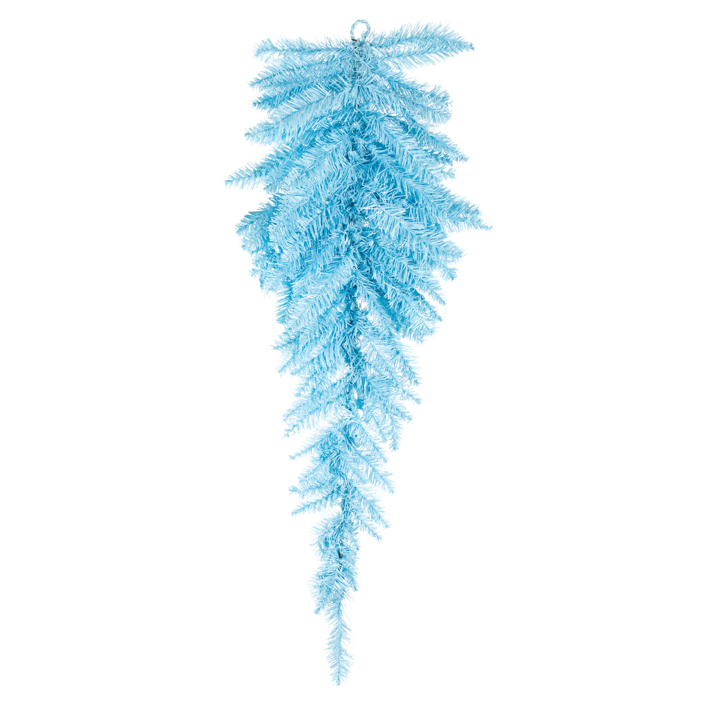 36" Sky Blue Fir Teardrop - Burlap and Bling Decor