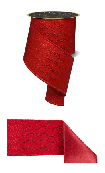 4"X10YD FOIL LEAF GARLAND/FUSED RED - Burlap and Bling Decor