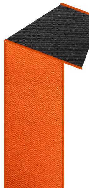4"X10YD SATIN FUSED ORANGE/BLACK