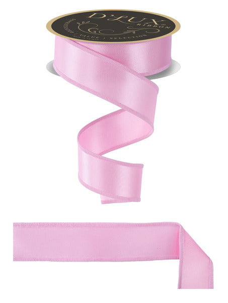 1.5"X10YD SATIN FUSED PINK - Burlap and Bling Decor