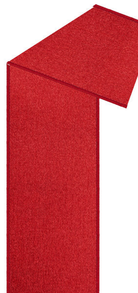 1.5"X10YD SATIN FUSED RED - Burlap and Bling Decor