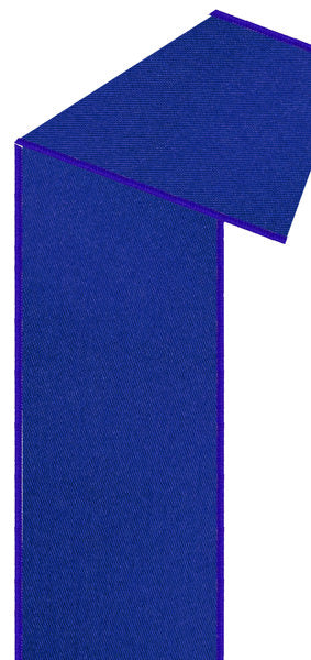 2.5"X10YD SATIN FUSED ROYAL BLUE - Burlap and Bling Decor