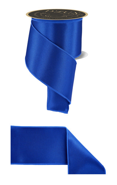 4"X10YD SATIN FUSED ROYAL BLUE - Burlap and Bling Decor