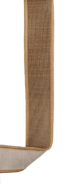 7/8"X10YD DUPIONI ANTIQUE GOLD/CREAM