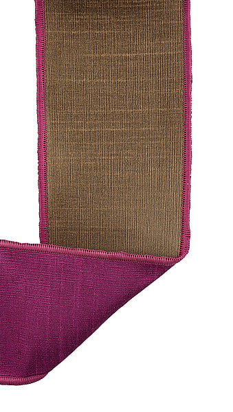 2.5"X10YD DUPIONI GOLD/CRANBERRY