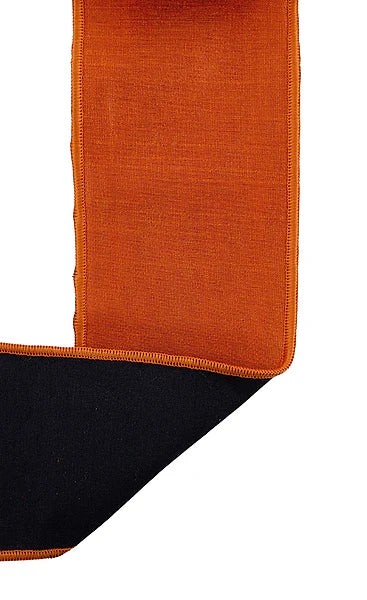 2.5"X10YD DUPIONI BRIGHT ORANGE/BLACK