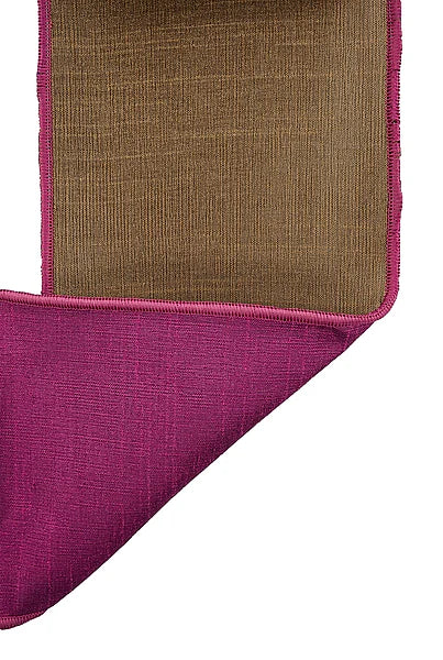 4"X10YD DUPIONI GOLD/CRANBERRY