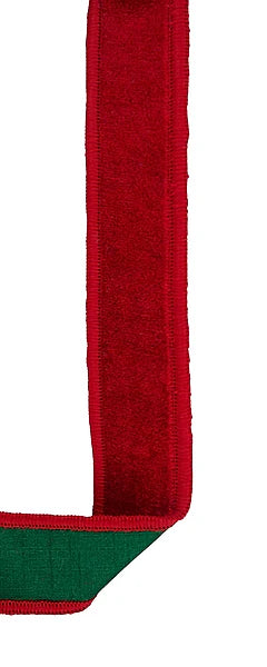 7/8"X10YD VELVET/DUPIONI RED/EMERALD GREEN