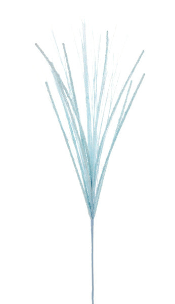 29"L GLITTER BEAD SPIKE SPRAY SOFT BLUE - Burlap and Bling Decor
