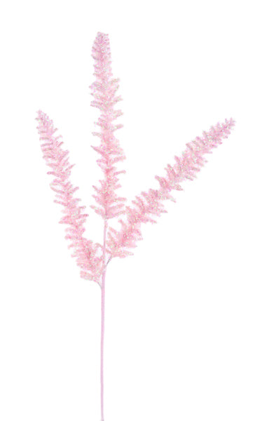 18"L IRID V-CUT FOIL GLITTER SPIKE PINK - Burlap and Bling Decor