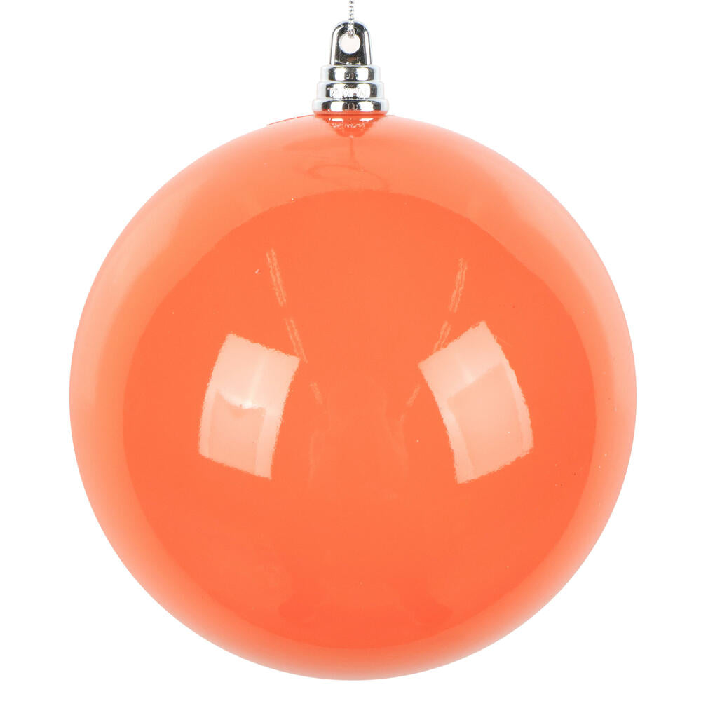 4.75" Orange Enamel Ball - Burlap and Bling Decor