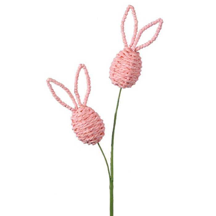 22" PAPER WRAPPED WEAVE EGG STEM PINK - Burlap and Bling Decor