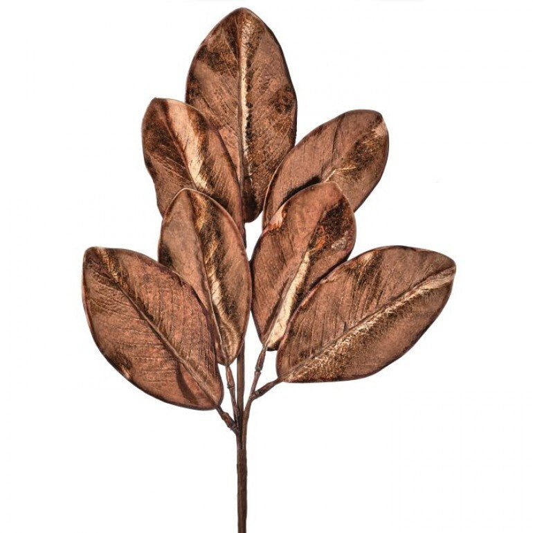 24" GILDED MAGNOLIA LEAF SPRAY BRONZE