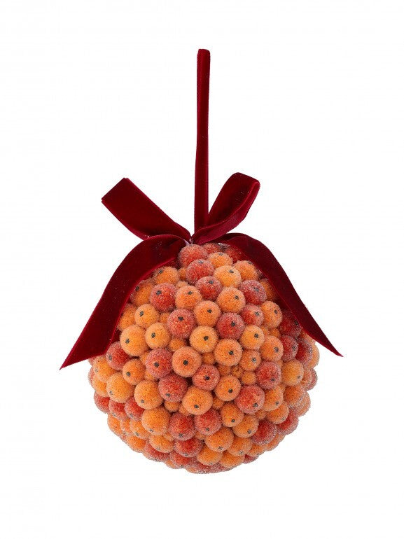 5" BEADED BERRY BALL ORNAMENT CTRS