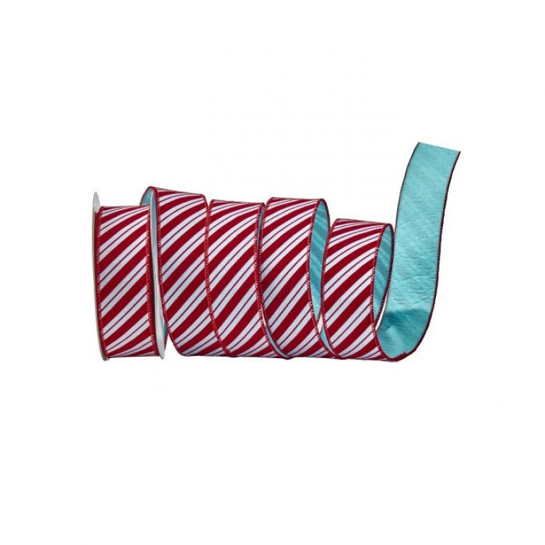 2"X10Y VELVET W/FELT PEPPERMINT RIBBON HOMU