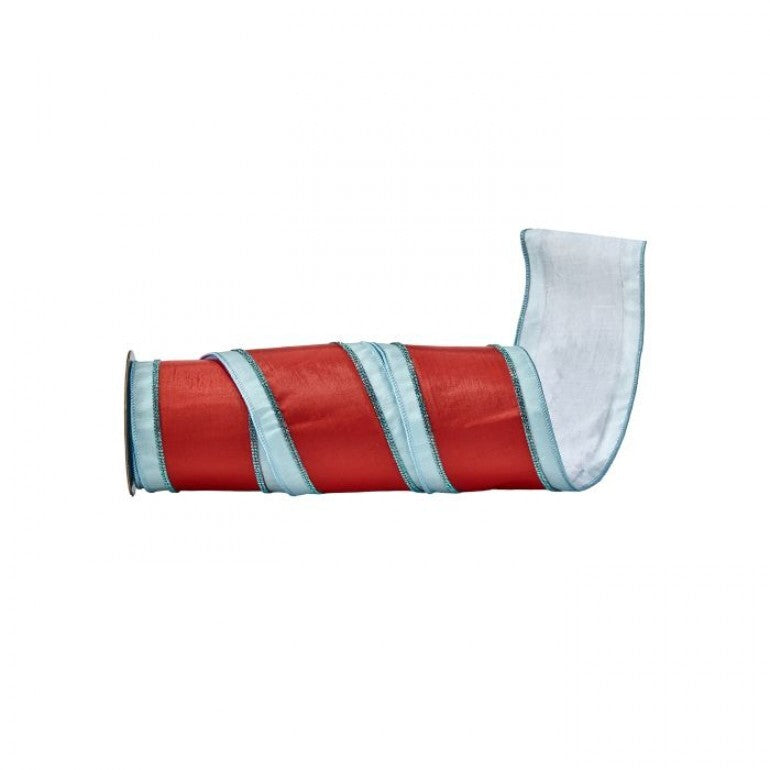 4"X5Y DUPION CANDY STRIPE RIBBON HOMU