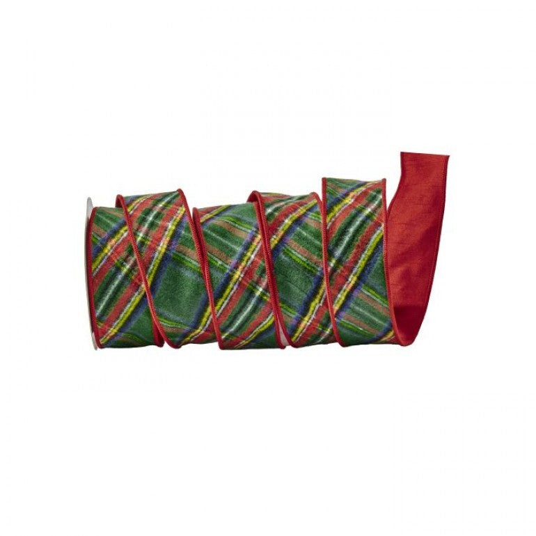 2.5"X10Y COZY PLAID COTTON RIBBON GRRD