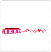Lt. Pink Dots 1"x 10Y Double Sided Wired Ribbon - Burlap and Bling Decor