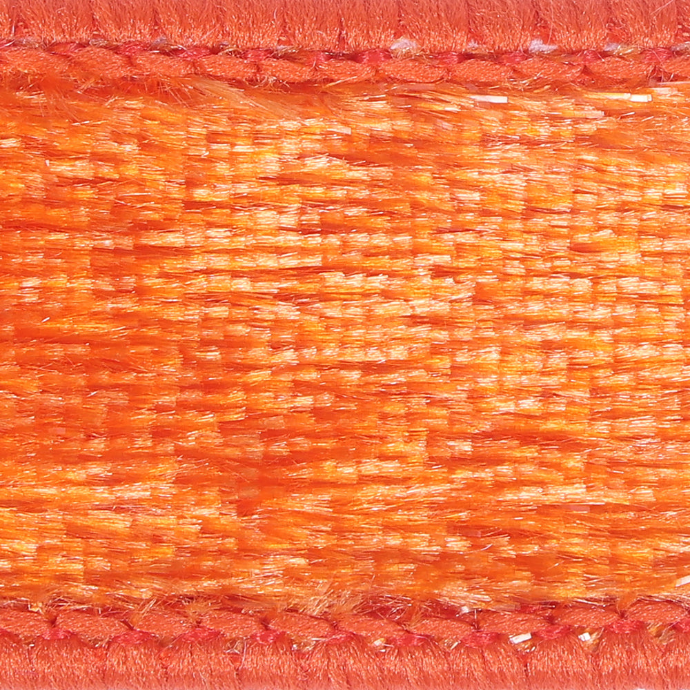 1"x10yd Orange Velvet Luster Wired Ribbon - Burlap and Bling Decor