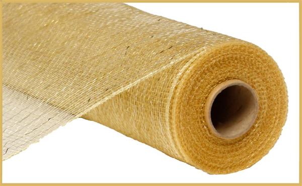 10"X10YD METALLIC MESH CHAMPAGNE GOLD/FOIL - Burlap and Bling Decor