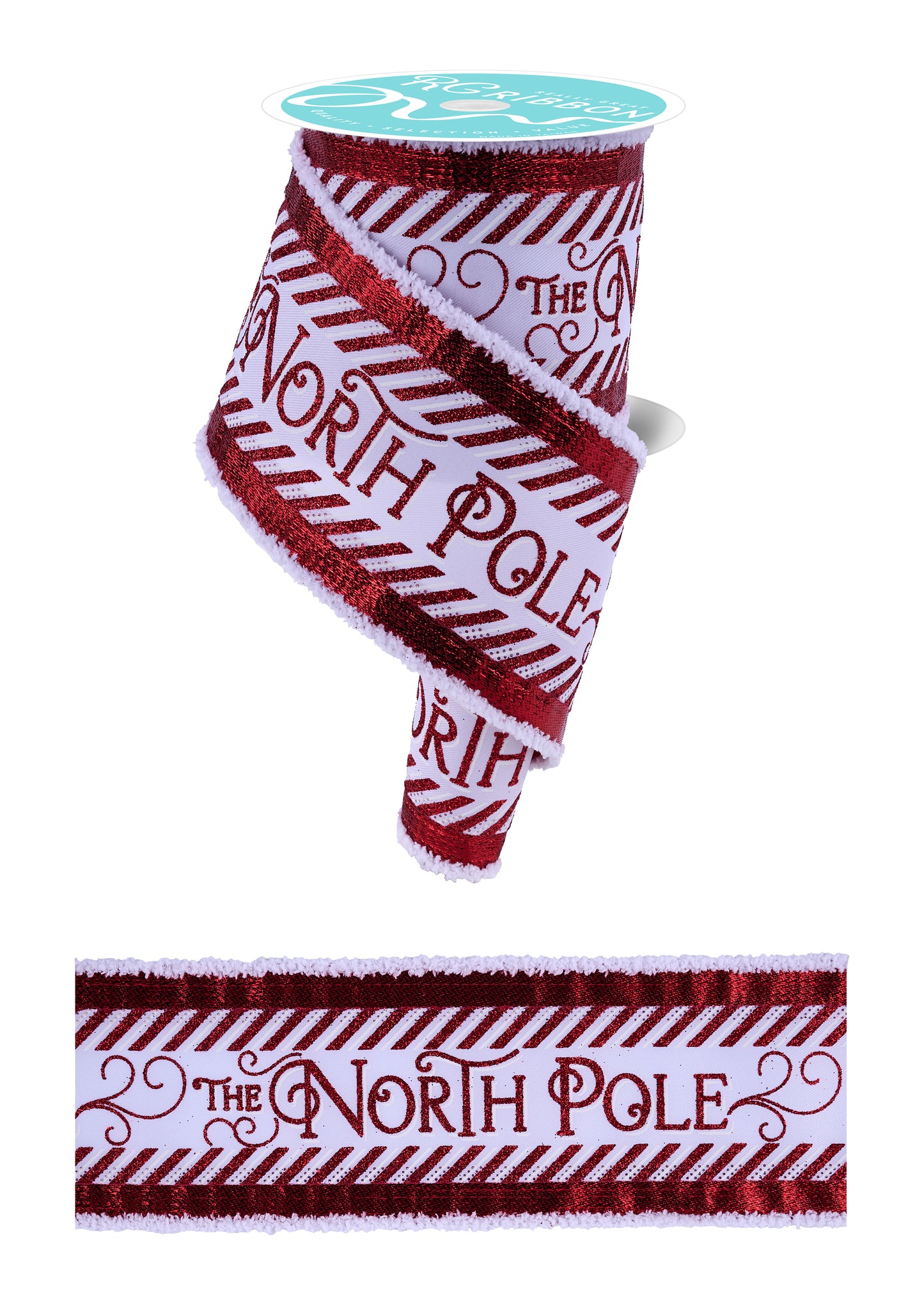 4"X10YD 3-IN-1 NORTH POLE WHITE/RED