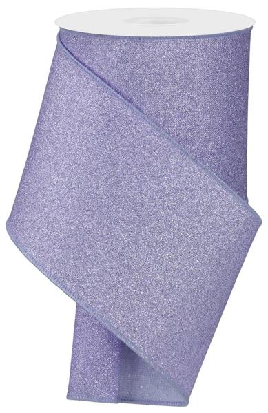 4"X10YD FINE GLITTER ON ROYAL LAVENDER - Burlap and Bling Decor