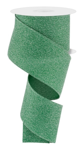 2.5"X10YD CRYSTAL SHINE EMERALD GREEN - Burlap and Bling Decor