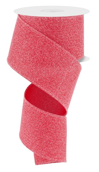 2.5"X10YD CRYSTAL SHINE RED - Burlap and Bling Decor