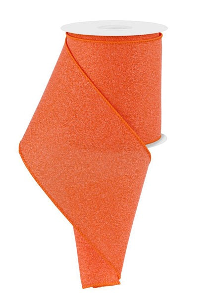 4"X10YD CRYSTAL SHINE ORANGE - Burlap and Bling Decor