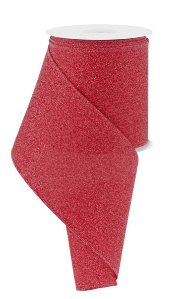 4"X10YD CRYSTAL SHINE RED - Burlap and Bling Decor