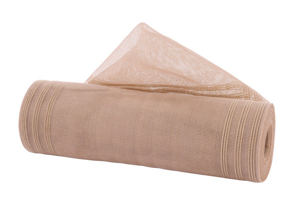 10.25"X10YD FINE WEAVE BORDER STRIPE NATURAL - Burlap and Bling Decor