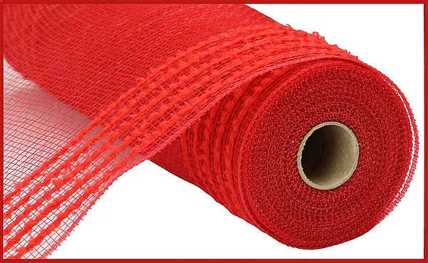 10.25"X10YD DRIFT/PP WIDE BORDER MESH RED