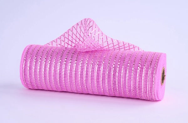10.25"X10YD MATTE WIDE FOIL MESH PINK - Burlap and Bling Decor