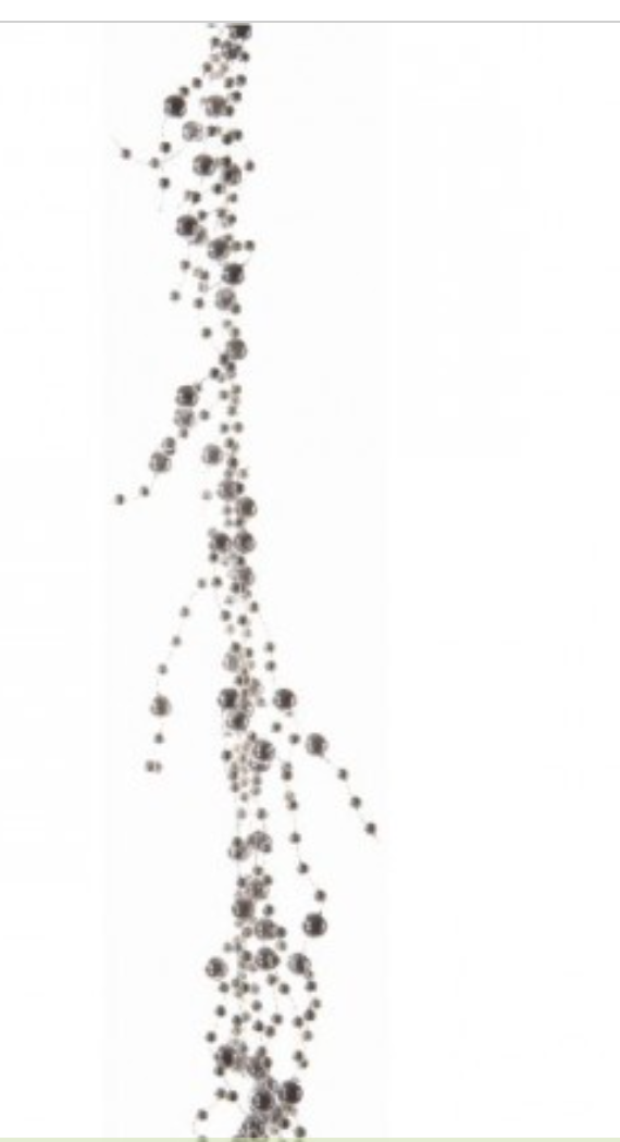 FOUNTAIN BEAD GARLAND 6' PEARL WHITE - Burlap and Bling Decor