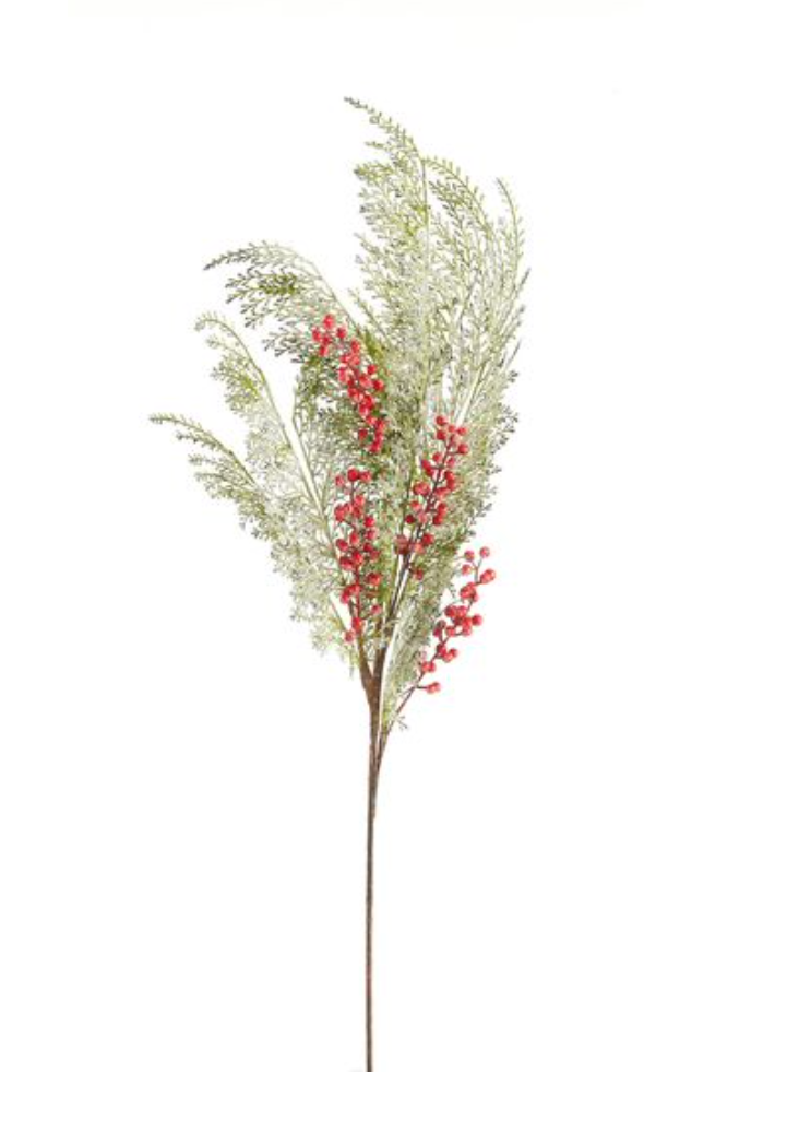 CEDAR/BERRY SPRY GREEN/RED 37IN - Burlap and Bling Decor