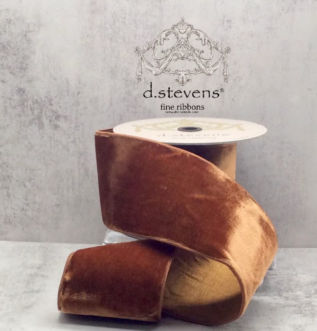 4“ x 10yds velvet faux dupion back, just brown - Burlap and Bling Decor
