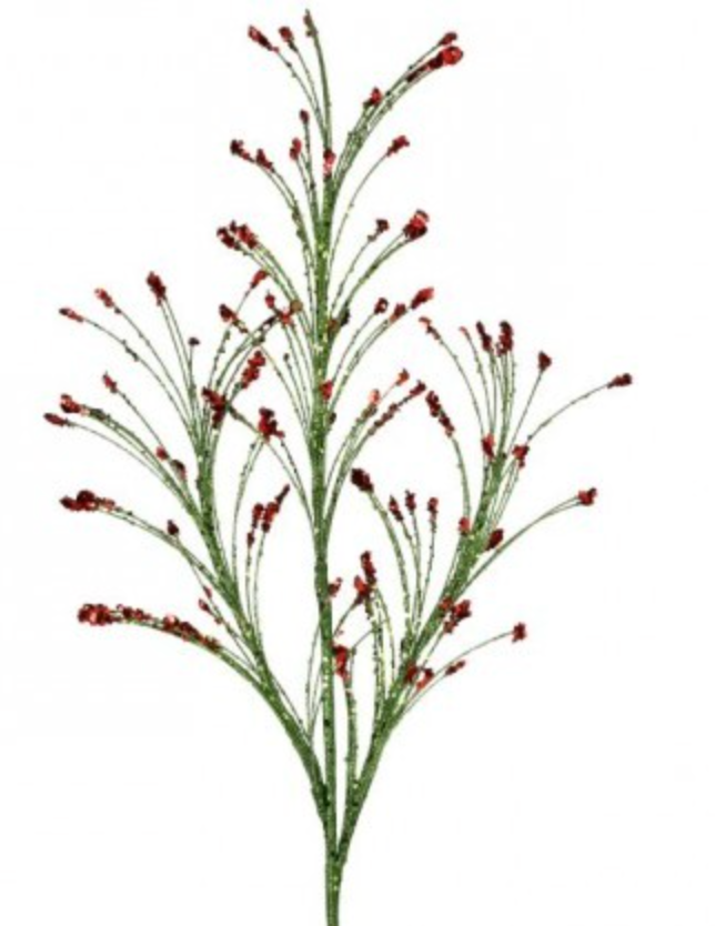 36" GLITTER SEQUIN TIP GRASS SPRAY GRRD