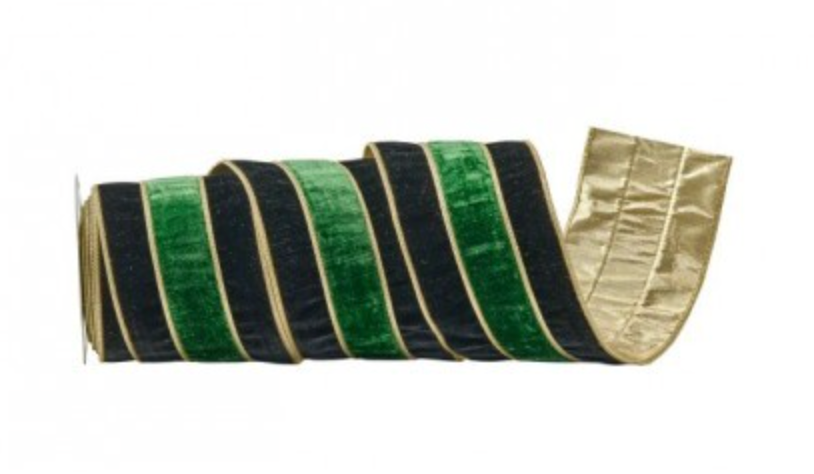 4"X5Y VELVET OVERLAY STRIPE RIBBON BKGR