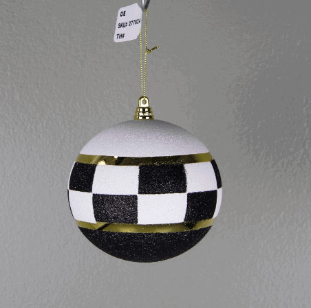 5"CHECK BALL ORNAMENT