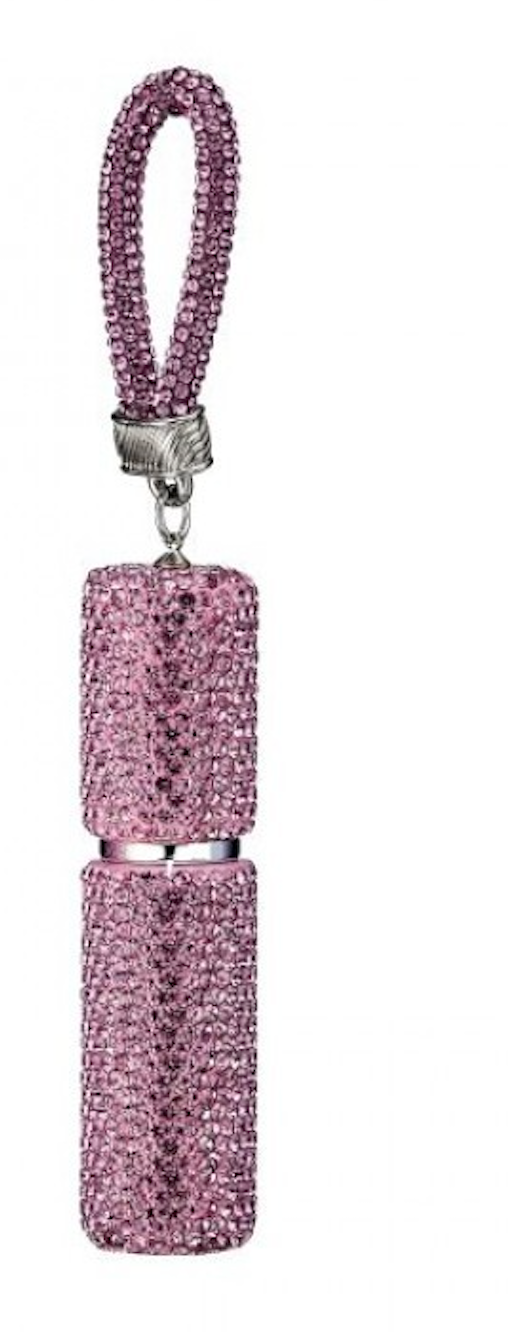 3-4.5" PINK RHINESTONE STONE LIPSTICK OR COMPACT ORNAMENT - CHOOSE ONE COMPACT OR LIPSTICK