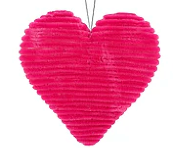 8"L X 8"W PIPE CLEANER HEART 3 ASST RED, PNK, HT PNK - Burlap and Bling Decor