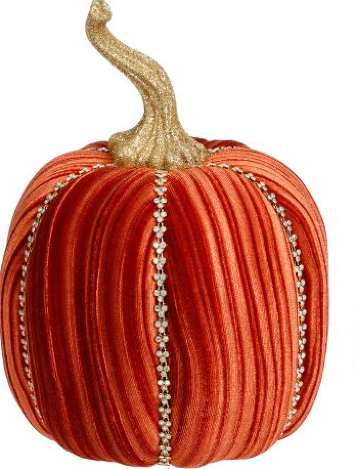 JEWELED PUMPKIN, Copper 8-9" Pick a Size - Burlap and Bling Decor