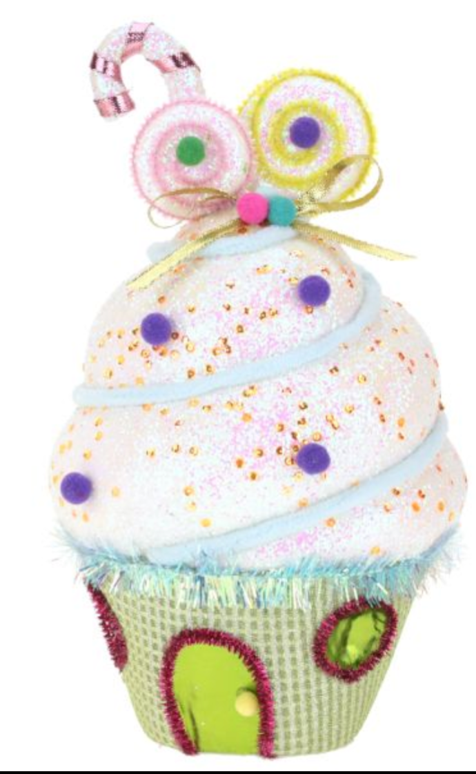CUPCAKE HOUSE13.5'', Select 1 - Burlap and Bling Decor
