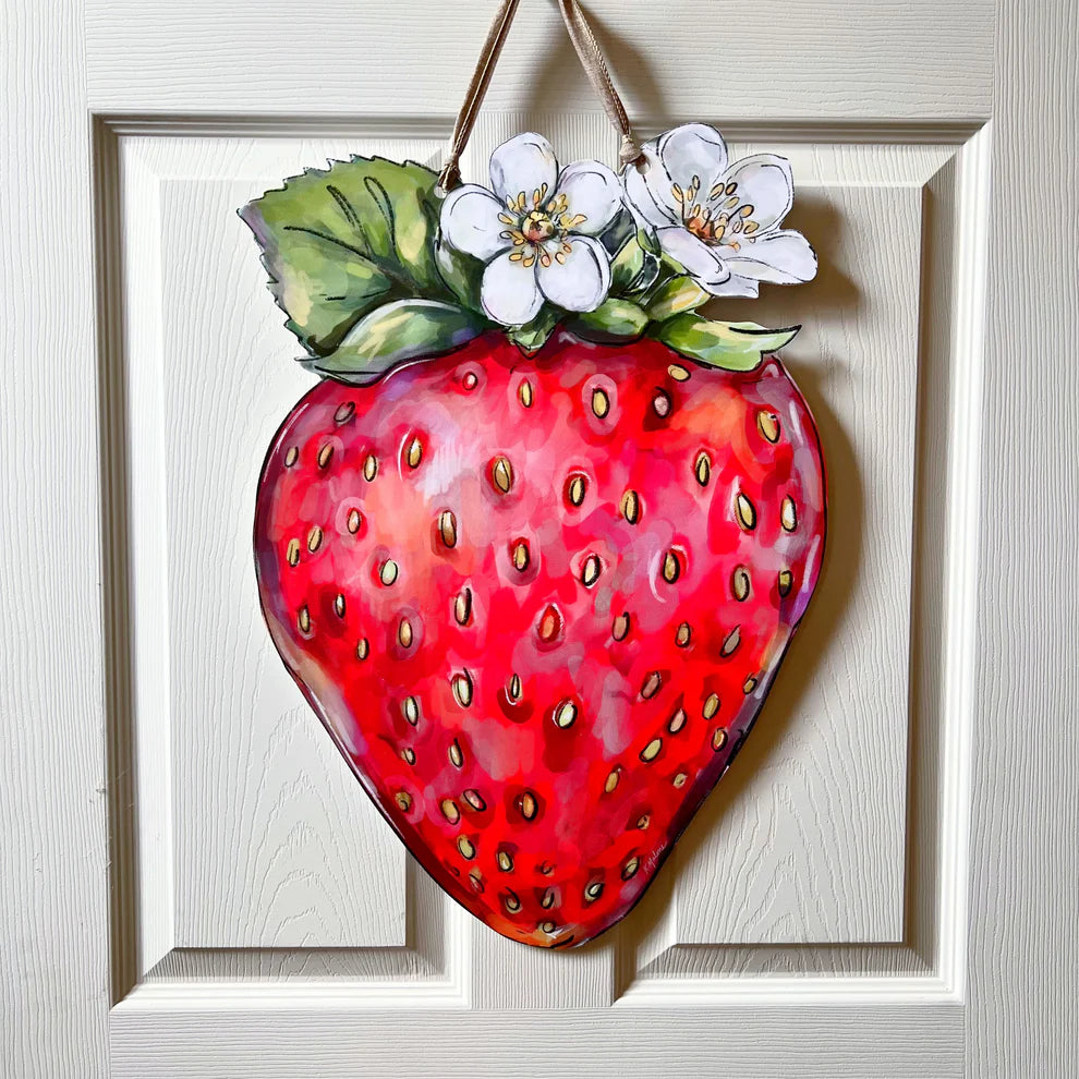 Strawberry Door Hanger - Burlap and Bling Decor