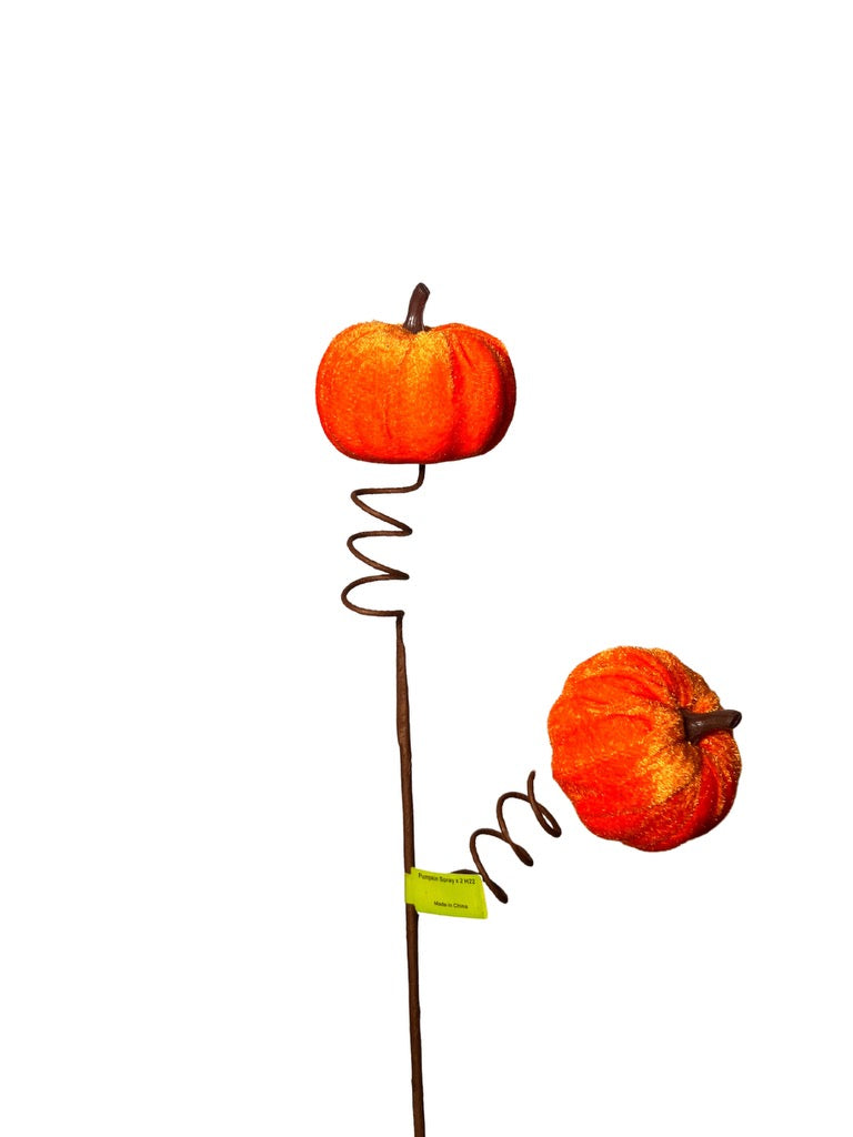 Pumpkin Spray 22" Orange - Burlap and Bling Decor